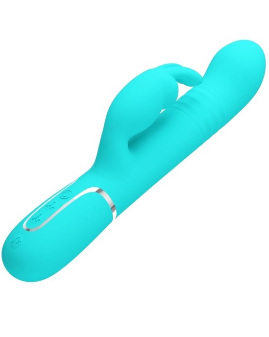 Pretty Love Flirtation PRETTY LOVE - COALE RABBIT VIBRATOR PEARLS AQUA GREEN