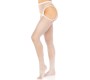 Leg Avenue Hosiery LEG AVENUE - CROTCHLESS NET STOCKINGS WHITE