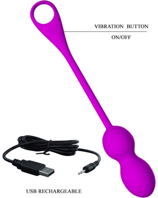 Pretty Love Smart PRETTY LOVE - ELVIRA RECHARGEABLE VIBRATING BALLS PURPLE