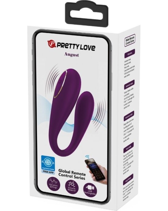 Pretty Love C-Type PRETTY LOVE - AUGUST REMOTE GLOBAL DOUBLE PLEASURE VIBRATOR