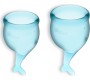 Satisfyer FEEL SECURE 2 MENSTRUAL CUPS SET LIGHT BLUE