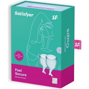 Satisfyer FEEL SECURE 2 MENSTRUAL CUPS SET LIGHT BLUE