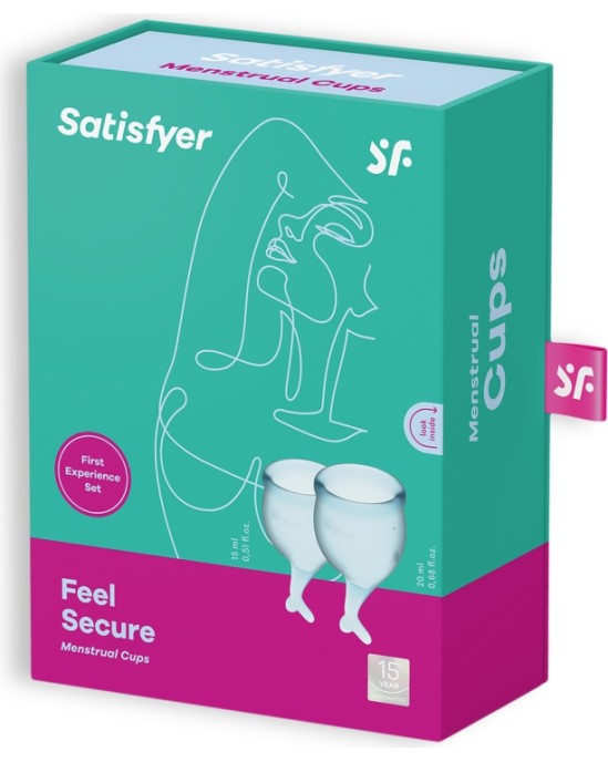 Satisfyer FEEL SECURE 2 MENSTRUAL CUPS SET LIGHT BLUE