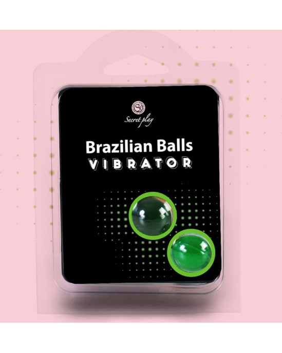 Secret Play BRAZILIAN LUBRICANT BALLS SHOCK VIBRATING EFFECT 2 x 4GR