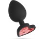 Crushious CUORE LARGE ANAL PLUG WITH 4 INTERCHANGEABLE JEWELS