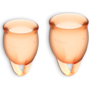 Satisfyer JŪTIES PĀRLIECINĀTI 2 MENSTRUĀLĀS KRUSES KOMPLEKTS ORANŽS