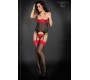 Chilirose CONJUNTO CR-3787 PRETO E VERMELHO - 42 XL