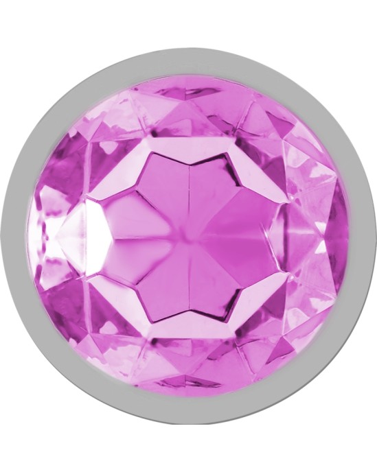 Intense Anal Toys INTENSE - ALUMĪNIJA METĀLA ANĀLAIS SPRIEĶIS AR ROZĀ KRISTĀLU IZMĒRU S