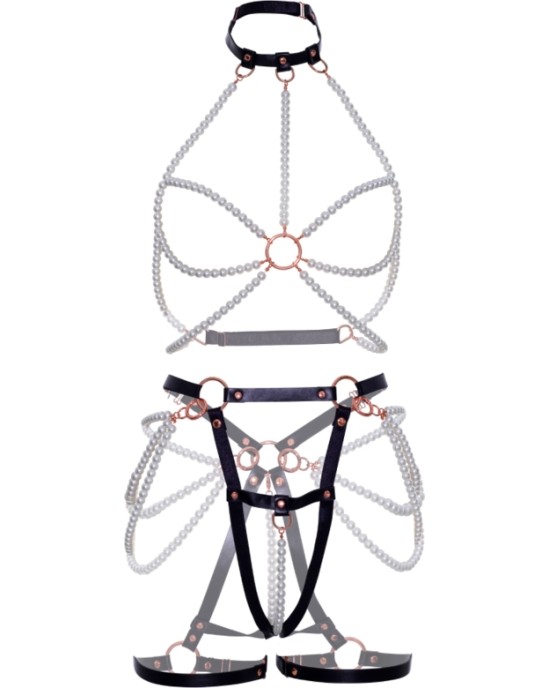 Leg Avenue Kink LEG AVENUE — IEKĀRTAS BRA UN PEARL GARTER M