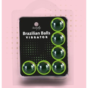 Secret Play BRAZILIAN LUBRICANT BALLS SHOCK VIBRATING EFFECT 6 x 4GR