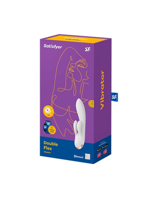 Satisfyer ДВОЙНОЙ ГИБКИЙ ВИБРАТОР С ПРИЛОЖЕНИЕМ БЕЛЫЙ