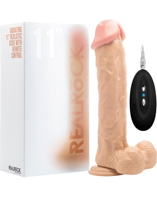 Realrock 11? REALISTIC VIBRATOR WITH TESTICLES WHITE