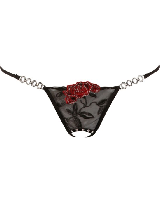 Cottelli Collection TANGA ROSE COM ABERTURA - 38-40 M/L