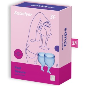 Satisfyer НАБОР МЕНСТРУАЛЬНЫХ ЧАШ FEEL SECURE 2 ТЕМНО-СИНИЙ