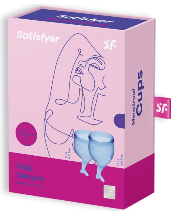 Satisfyer FEEL SECURE 2 MENSTRUAL CUPS SET DARK BLUE