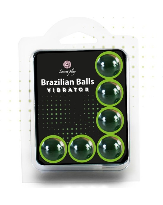 Secret Play BRAZILIAN LUBRICANT BALLS SHOCK VIBRATING EFFECT 6 x 4GR