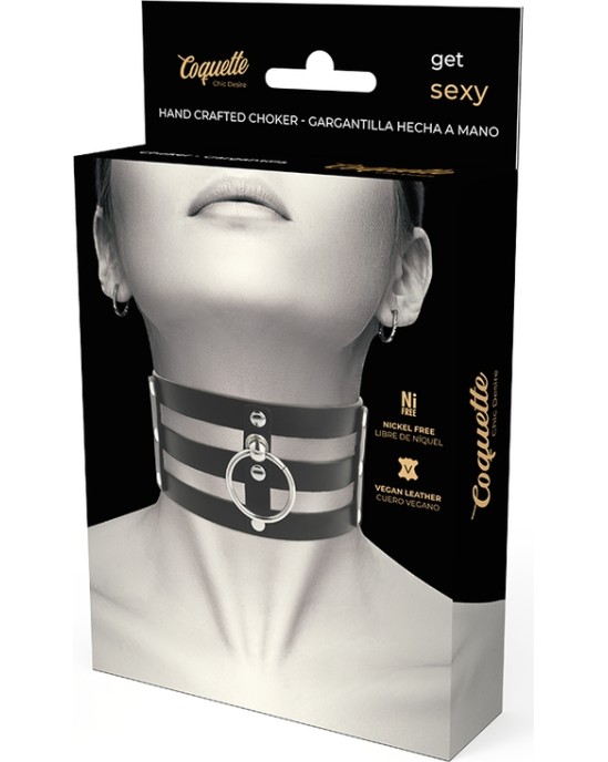 Coquette Accessories COQUETTE CHIC DESIRE - FETISH STYLE VEGAN LEATHER CHOKER