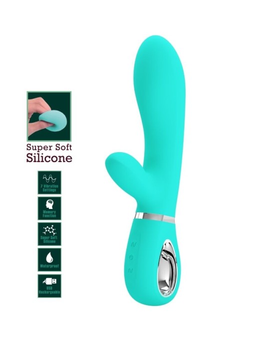 Pretty Love Flirtation PRETTY LOVE - THOMAS MULTIFUNCTION G-SPOT VIBRATOR AQUA GREEN