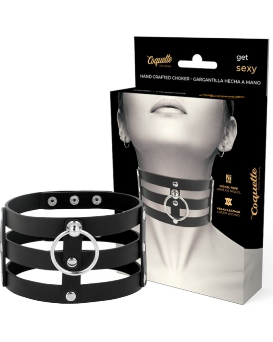 Coquette Accessories COQUETTE CHIC DESIRE - FETISH STYLE VEGAN LEATHER CHOKER