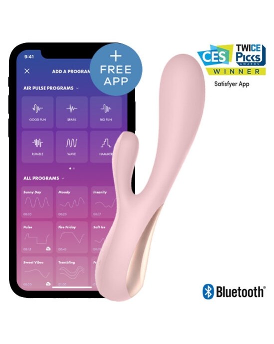 Satisfyer Connect APMIERINĀT MONO FLEX PINK AR APP