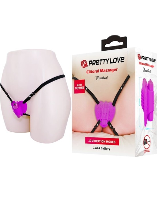 Pretty Love Flirtation PRETTY LOVE — CLITORAL MASAGER HEARTBEAT 10 VIBRĀCIJAS REŽĪMI PURPURA