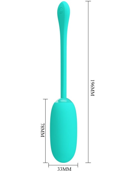 Pretty Love Smart PRETTY LOVE - JULIUS WATERPROOF-RECHARGEABLE VIBRATING EGG AQUA GREEN