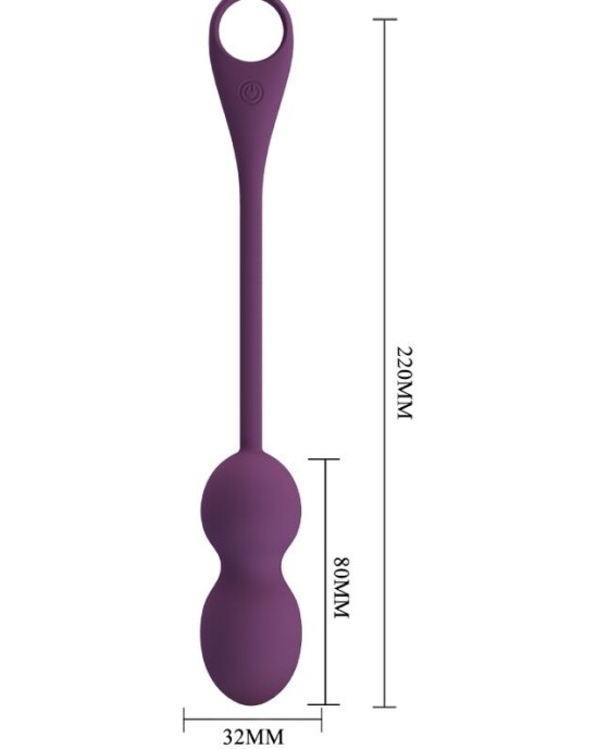 Pretty Love ELVIRA KEGEL BALLS APP REMOTE CONTROL PURPLE