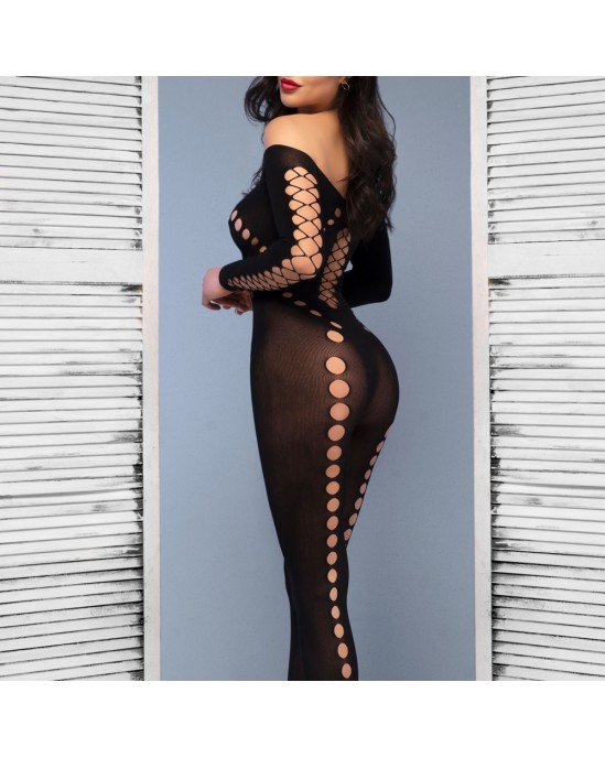 Chilirose CATSUIT CR-4646 PRETO - 36-38 S/M