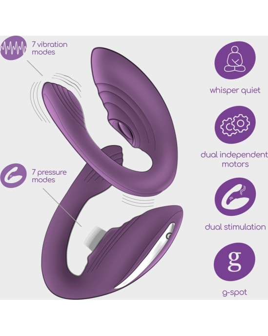 Crushious PLEASURISER RECHARGEABLE VIBRATOR WITH REMOTE CONTROL AND FREE WATERBASED LUBRICANT