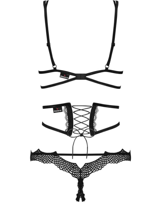 Obsessive BRAVELLE OBSSESSIVE SET BLACK - 36-38 S/M