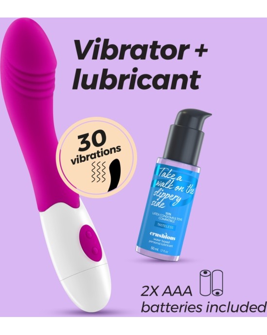 Crushious GROWLIE VIBRATOR WITH WATERBASED LUBRICANT INCLUDED