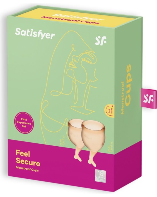 Satisfyer НАБОР МЕНСТРУАЛЬНЫХ ЧАШ FEEL SECURE 2 ОРАНЖЕВЫЙ