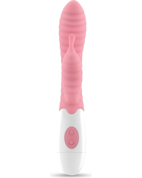 Crushious GUMMIE RABBIT VIBRATOR PINK WITH WATERBASED LUBRICANT INCLUDED