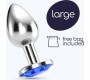 Crushious BIJOU ANAL JEWEL PLUG BLUE LARGE WITH FREE VELVETY BAG