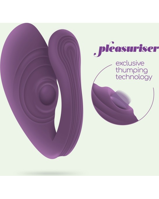 Crushious PLEASURISER RECHARGEABLE VIBRATOR WITH REMOTE CONTROL AND FREE WATERBASED LUBRICANT