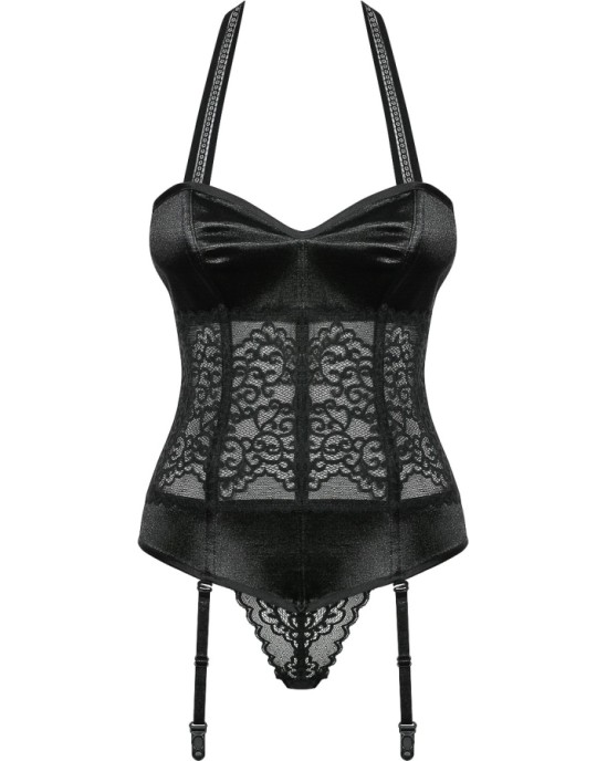 Obsessive CORPETE E TANGA AILAY PRETO - 40-42 L/XL