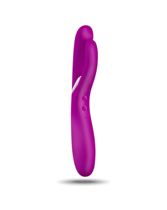 OVO E6 UZLĀDĒJAMS DUBULTĀS VIBRATORS FUCHSIA