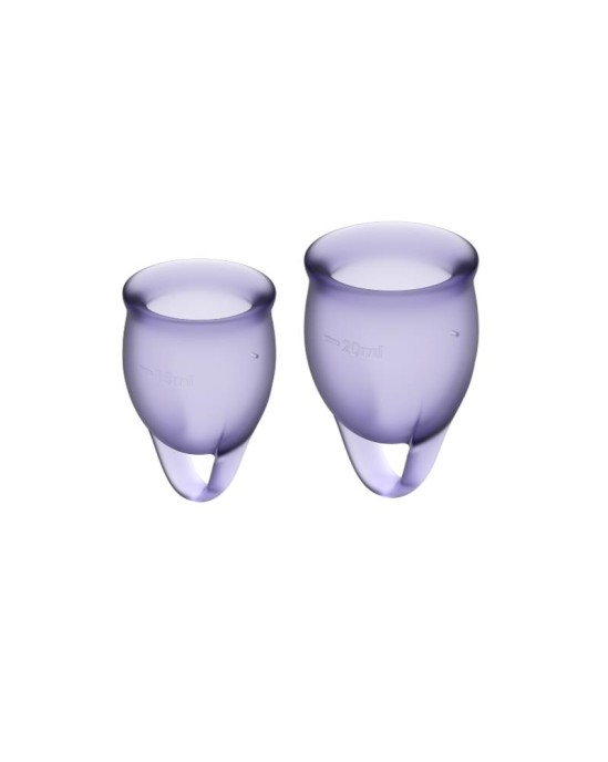 Satisfyer Feel Confident Menstrual Cup Lilla Pack of 2