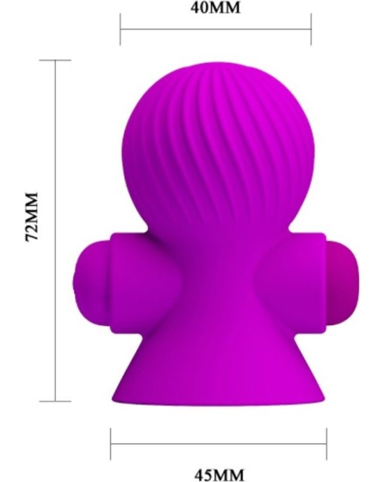 Pretty Love Smart PRETTY LOVE - СТИМУЛЯТОРЫ СОСКОВ 12M СИРЕНЕВАЯ ВИБРАЦИЯ