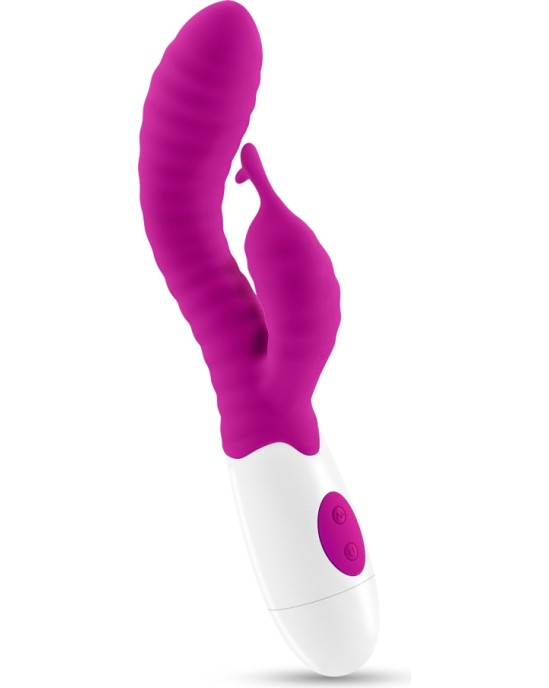 Crushious GUMMIE RABBIT VIBRATOR PURPLE WITH WATERBASED LUBRICANT INCLUDED