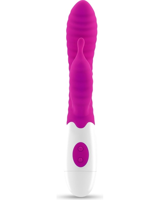 Crushious GUMMIE RABBIT VIBRATOR PURPLE WITH WATERBASED LUBRICANT INCLUDED