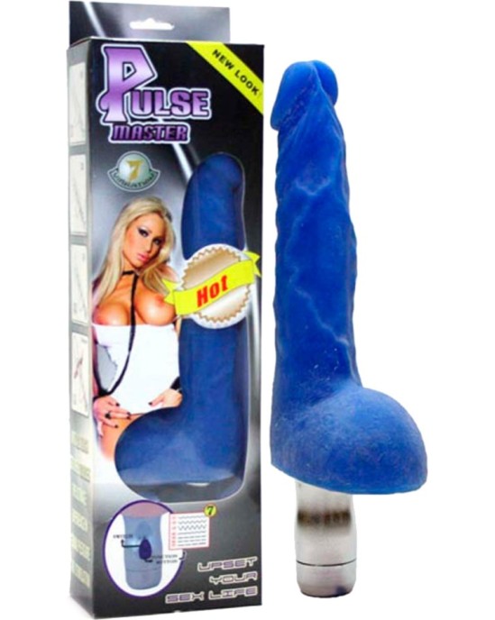 Pulse Master REALISTIC VIBRATOR WITH LIGHT BLUE