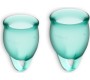 Satisfyer FEEL CONFIDENT 2 MENSTRUAL CUPS SET DARK GREEN