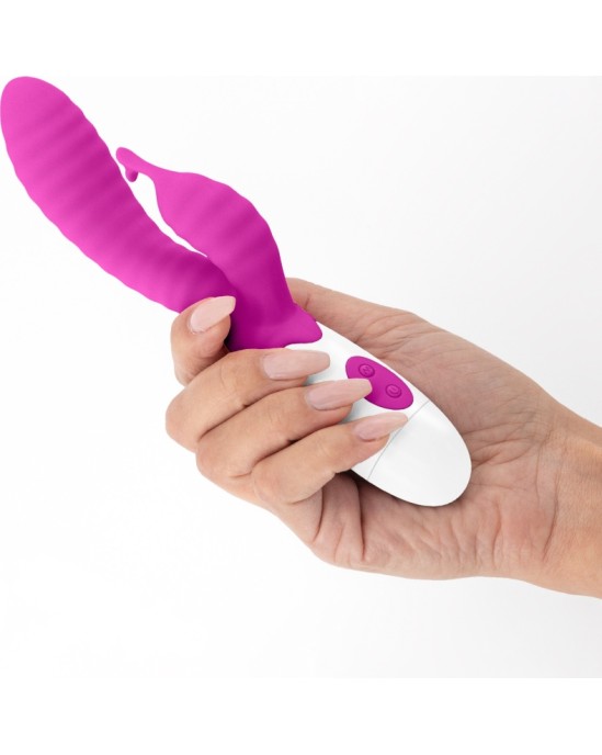 Crushious GUMMIE RABBIT VIBRATOR PURPLE WITH WATERBASED LUBRICANT INCLUDED