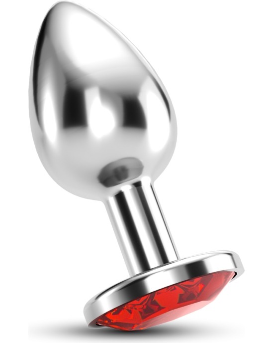 Crushious BIJOU ANAL JEWEL PLUG RED LARGE WITH FREE VELVETY BAG