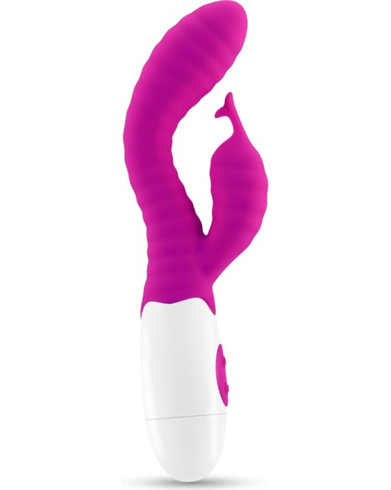 Crushious GUMMIE RABBIT VIBRATOR PURPLE WITH WATERBASED LUBRICANT INCLUDED