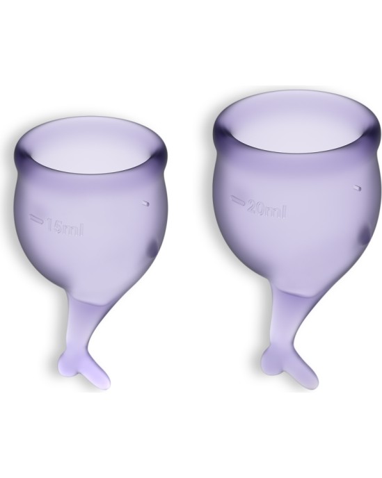 Satisfyer FEEL SECURE 2 MENSTRUAL CUPS SET LILAC