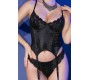 Chilirose CORPETE E TANGA CR-4623 PRETO - 40 L