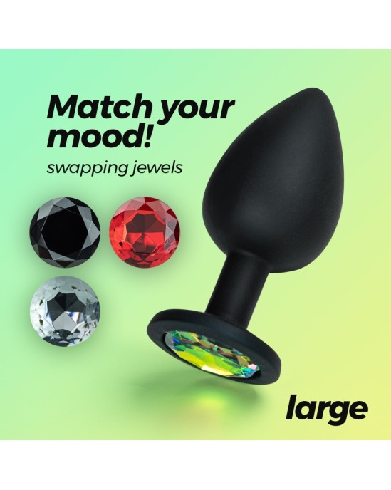 Crushious CAMILEO LARGE ANAL PLUG WITH 4 INTERCHANGEABLE JEWELS