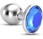 Crushious BIJOU ANAL JEWEL PLUG BLUE MEDIUM WITH FREE VELVETY BAG